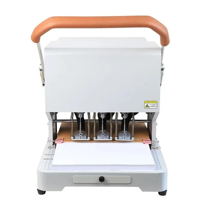 Automatic Vacuuming Model Electric Three-hole Punching Machine File Folder Personnel File Binding Office Professional Use