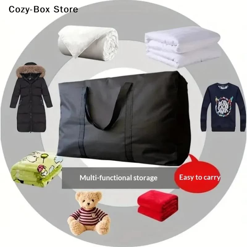1Pcs Extra Large Non-woven Fabric Laundry Shopping Bag Moving Luggage Bags Cubes 80*48*25cm Waterproof Home Storage Packing Tool