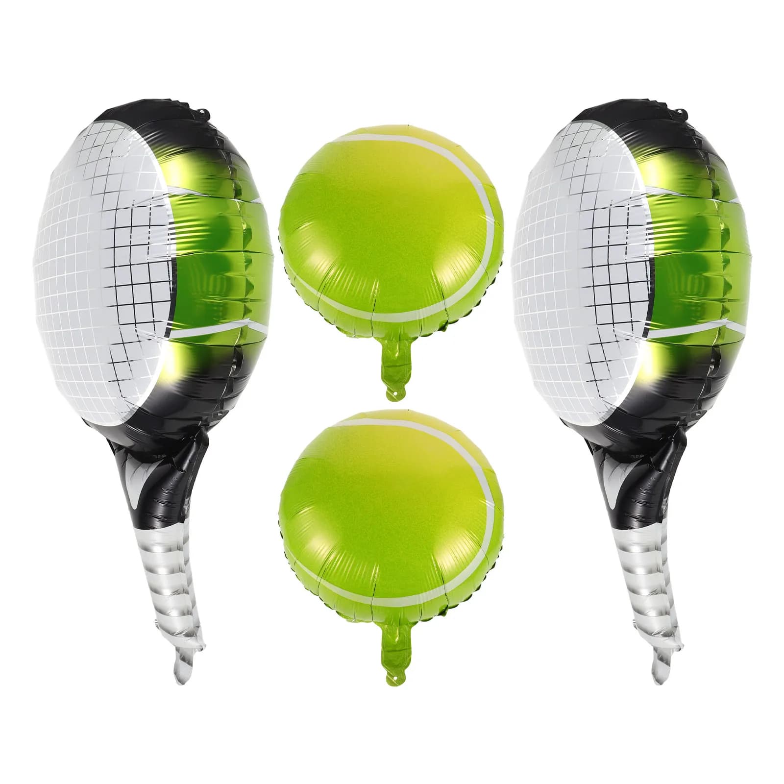 Set Palloncini Gonfiabili a Tema Tennis: Pallone Scuro, Racchetta Verde, Decorazioni per Feste di Compleanno, Palloncini Sportivi, Palloncini Pickleball