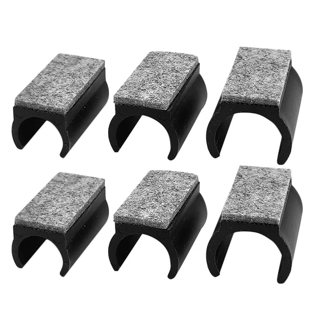 6 protezioni per gambe di sedie a forma di U in feltro, per pavimenti in legno, antiscivolo, riutilizzabili, con morsetto a tubo.