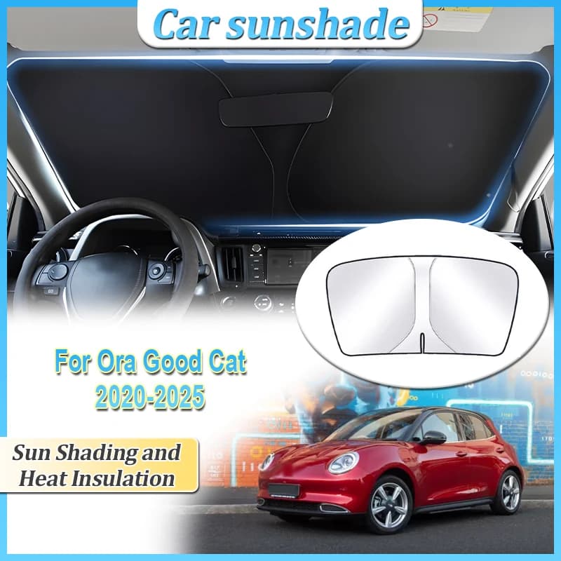 Anti-UV Per Ora Good Cat Funky GWM 03 2020 2021 ~ 2025 Coperture per auto Protezione solare Anello in acciaio Parabrezza anteriore Parasole Accessori
