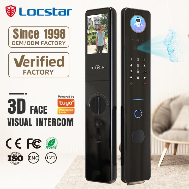 Serratura Intelligente per Porta con Riconoscimento Facciale Biometrico, Impermeabile, Wi-Fi, Completamente Automatica, con Telecamera, Vendita all'Ingrosso