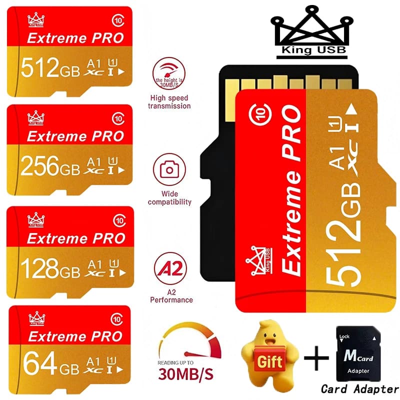 Original Extreme Pro Micro Tf SD Card 512GB 256GB 128GB Class10 Memory Card 64GB Flash Drive Cartao De Memoria TF Card Phone