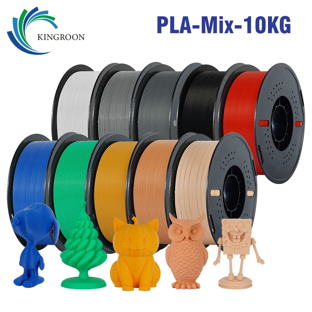 KINGROON 10KG PLA Filament 1,75mm Wholesale 10 PLA Plastic Rolls For Bambu lab ams lite
