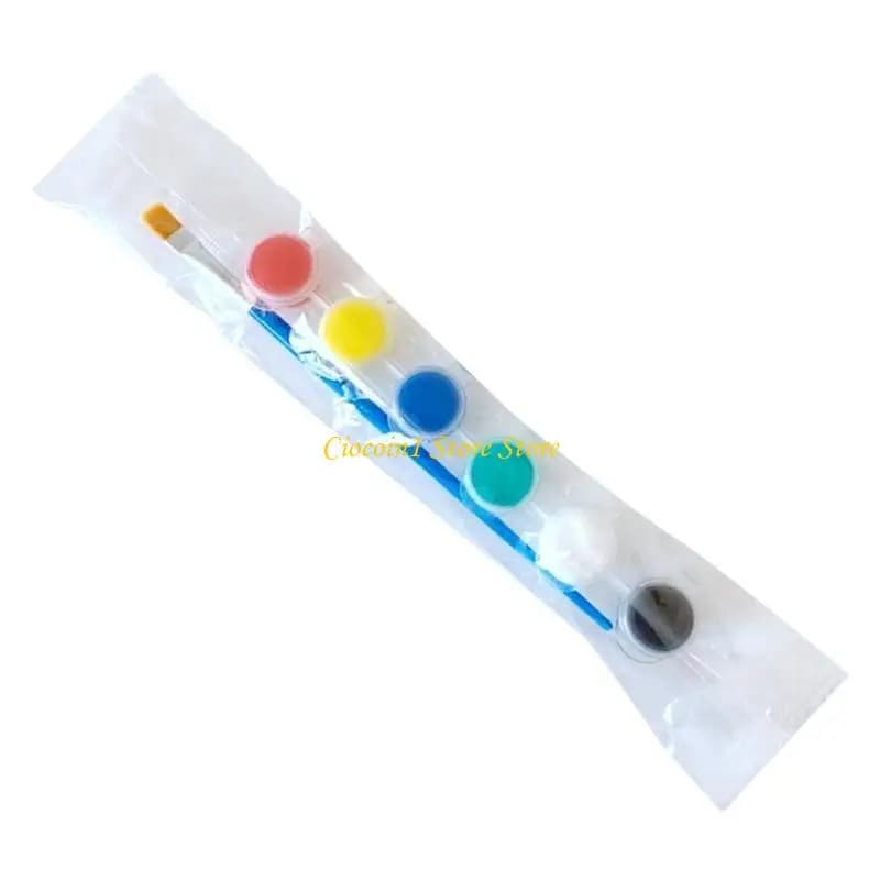 A3PC 6 Color/12 Color Washable Paint with Paintbrush for Kids School Art Project
