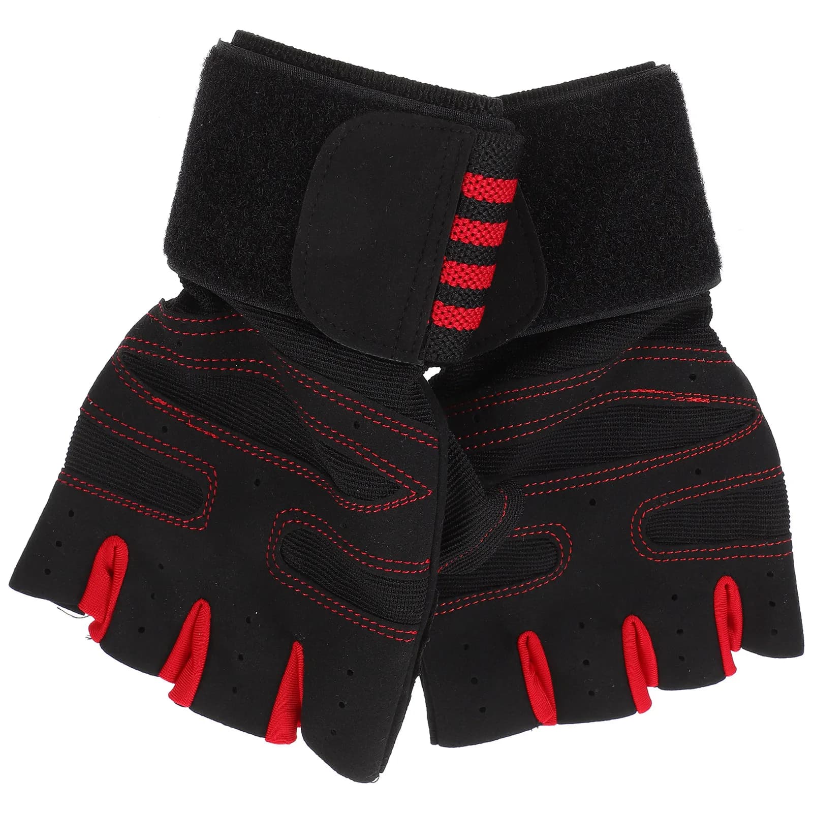 1 paio di guanti per sollevamento pesi, palmo in silicone, fascia da polso antiscivolo, guanti da allenamento traspiranti per fitness e palestra, taglia XL