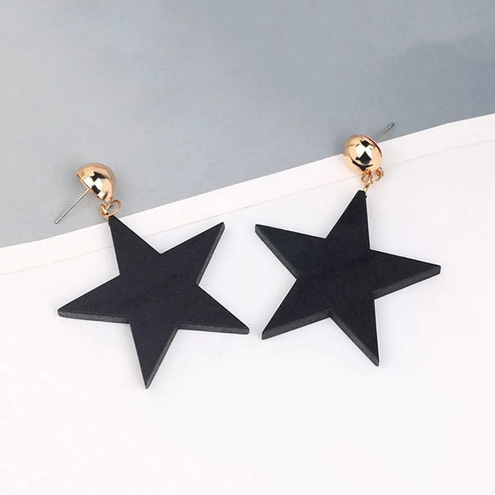 2 orecchini originali a forma di bottone d'orecchio in legno, accessori semplici ed eleganti per feste, gioielli da donna, idea regalo