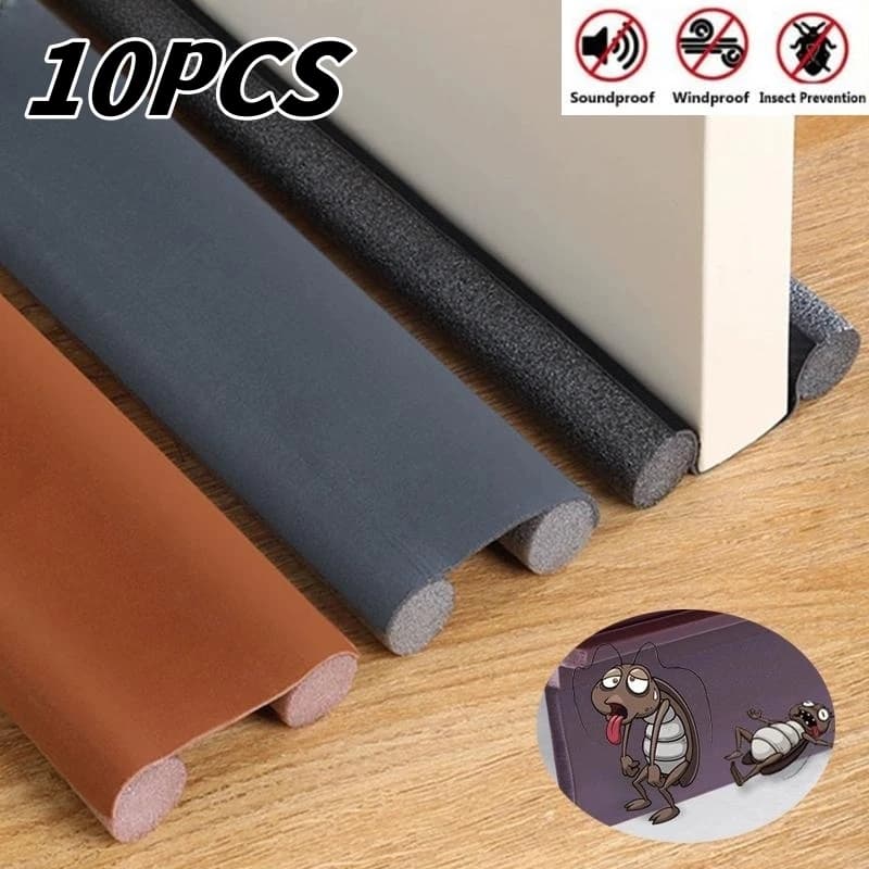 Striscia di tenuta inferiore della porta regolabile da 10 pezzi striscia meteorologica sotto la porta tappo di tiraggio più spesso Anti-freddo Gap Blocker Sealing Weather Strip