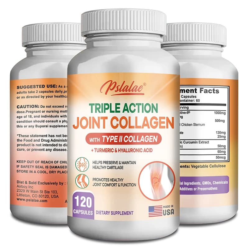 Collagen joint with triple action with type II collagen: promotes the health and comfort of joints, relieves pain, reconstructs, preserves cartilage