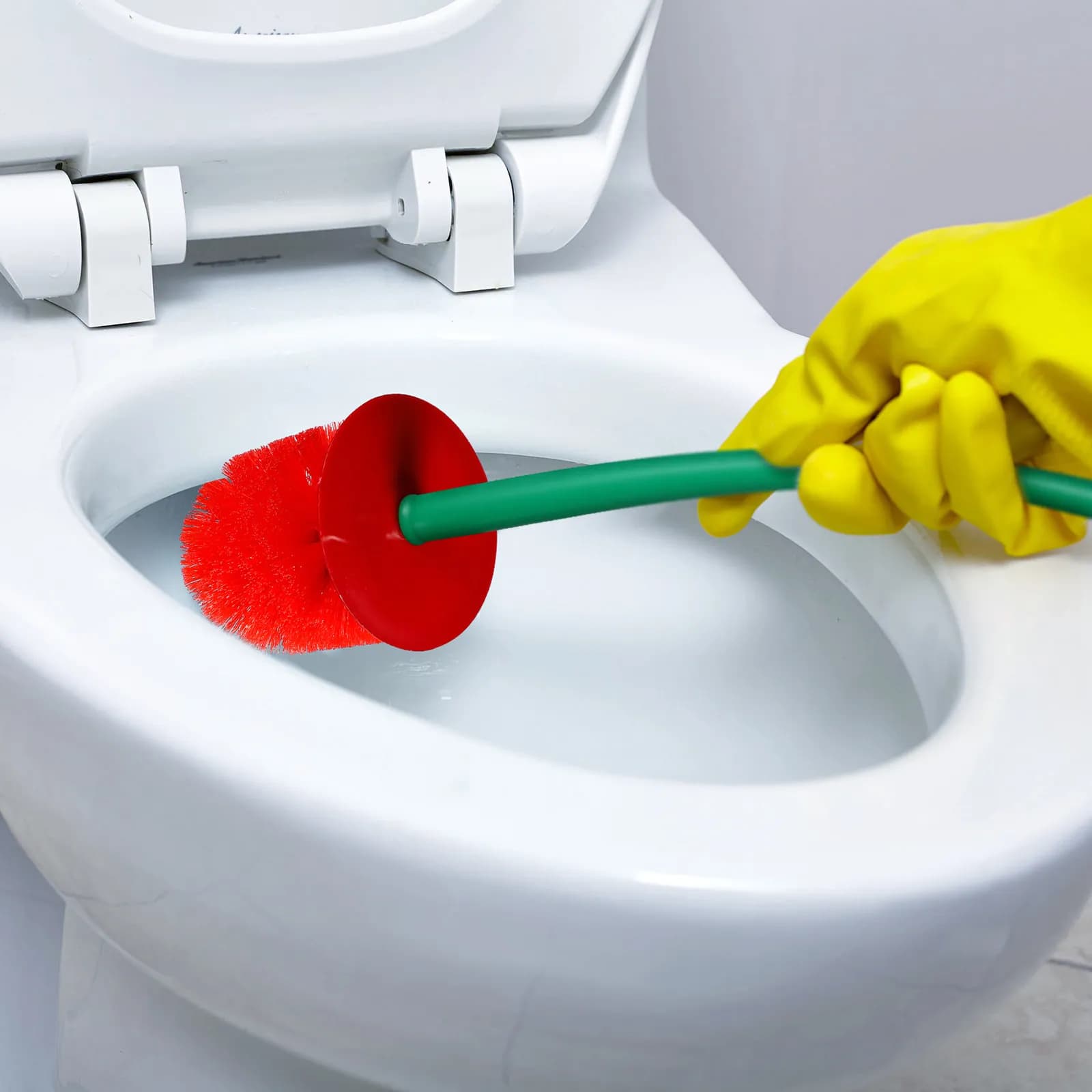 Set Elegante di Spazzola e Porta Spazzola per WC con Design a Ciliegia, Strumento di Pulizia a Setole Dense per Bagno e Uso Commerciale