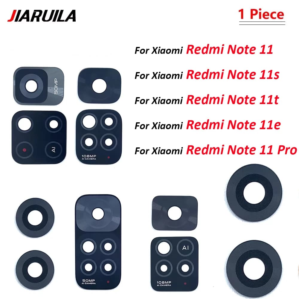 Lente in vetro per fotocamera posteriore con colla, ricambio per Xiaomi Redmi Note 11 Pro+Plus 5G 11T 5G 11S 11E