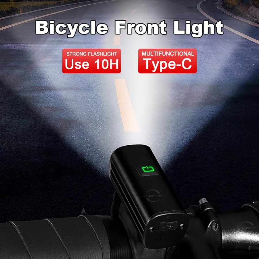 Luce anteriore per bicicletta da ciclismo Torcia a LED ricaricabile Faro impermeabile Luci per bici da strada MTB Lega di alluminio per la guida