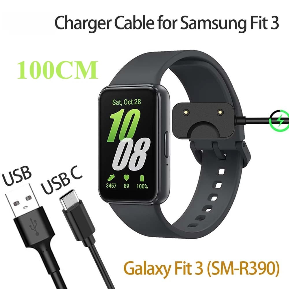 Caricabatterie USB sostitutivo per Samsung Galaxy Fit3 SM-R390, cavo di ricarica USB-C per smartwatch