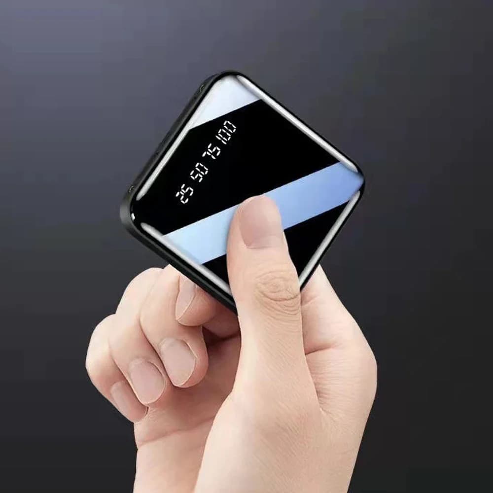 Pop fai da te 18650 Power Bank ricarica portatile Poverbank telefono cellulare LED specchio posteriore Power Bank H torcia elettrica per caricare Ph mobile