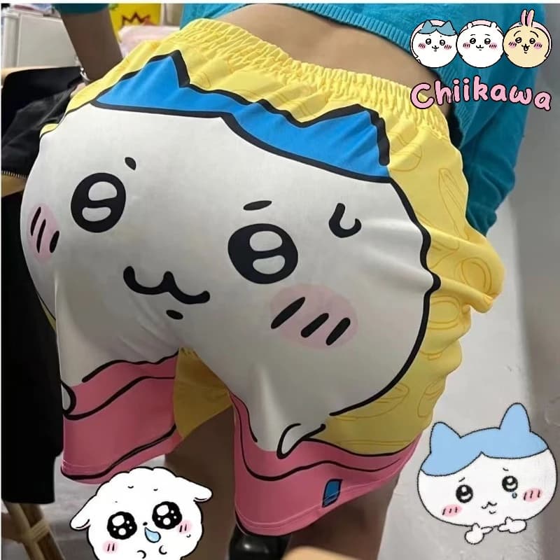 Chiikawa Cartoon Pajama Pants Walking Pants Summer Hachiware Usagi Home Shorts Funny Couple Popular Casual Pants Gift