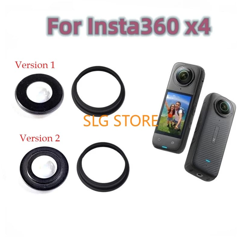 NUOVO Lente in Vetro Ottico Fish Eye con Base ad Anello Circolare per Riparazione Fotocamera Sportiva Insta360 X4 Edition