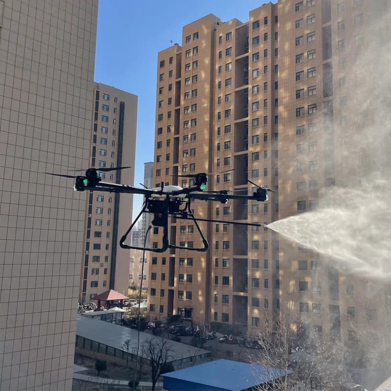Drone Autonomo Ecologico per Pulizia con Batteria Ricaricabile e Idropulitrice ad Alta Pressione per Pulizia di Superfici Esterne, Finestre e Tetti