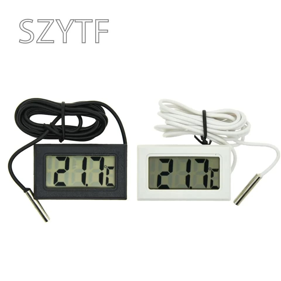 1PC Min LCD display digital thermometer refrigerator for auto aquarium fish tank electronic digital thermometer embedded