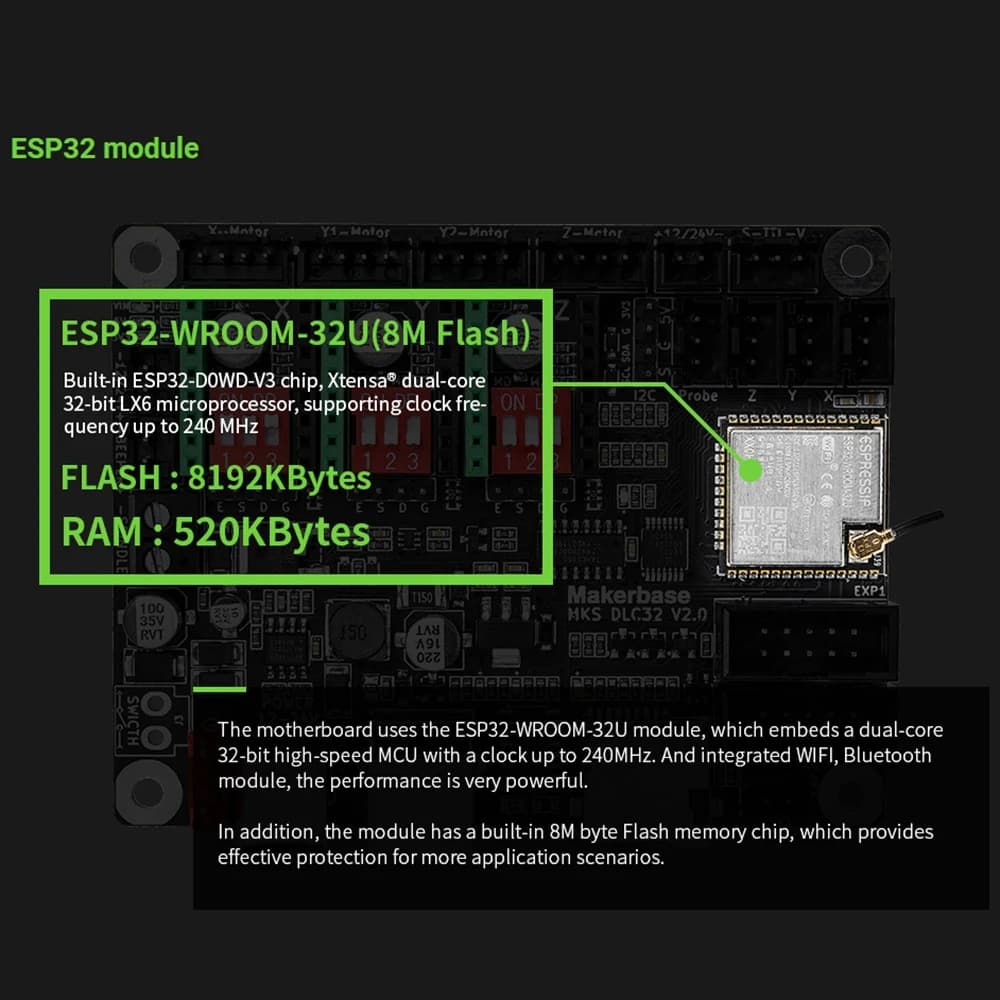 L63A DLC32 V2.0 Offline Control 32Bits WIFI GRBL TFT Desktop Lasering Engraving Machine DIY Universal Motherboard