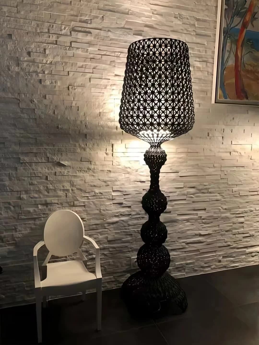 Floor lamp in Acrylic shape of Calice Cavo Italian, KABUKI Table lamp for Interior, Villa, Living, Room, Decoration