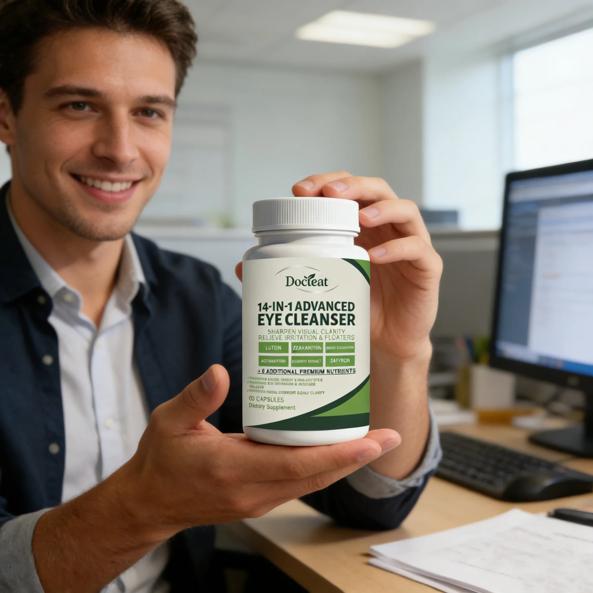DOCTEAT Capsules for Eye Care, Alleviano l'Affaticamento Oculare, Prevention of Miopia, Essential Nutrient Supplements for Eyes