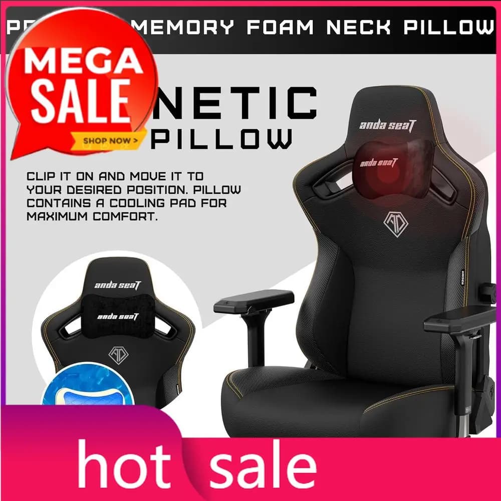 Sedia da Gaming Ergonomica in Pelle Nera con Supporto Lombare e K-Support per Uso Ufficio Confortevole e Intensivo - Articolo di Tendenza e Bestseller