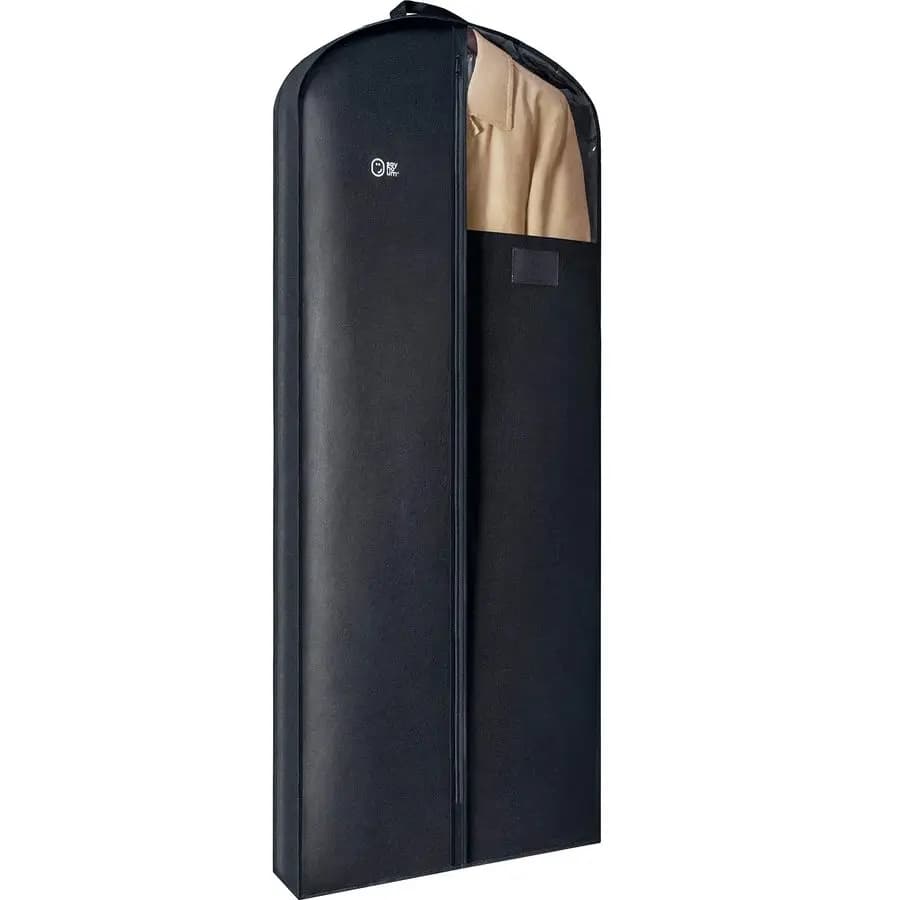 Borsa porta abiti per cappotti lunghi, pellicce, visoni, abiti da cerimonia, veste e abito da coro, 60 pollici, con sponda da 5 pollici, resistente, da appendere, traspirante