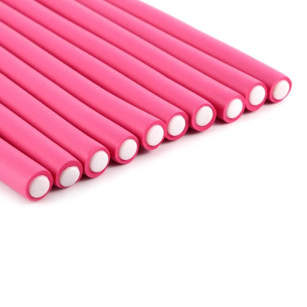 10Pcs/Set Soft Foam Soft Hair Rollers Flexi Rods 24cm Length Hair Curl Rollers Bendy Rollers 8mm Diameter Foam Hair Rollers