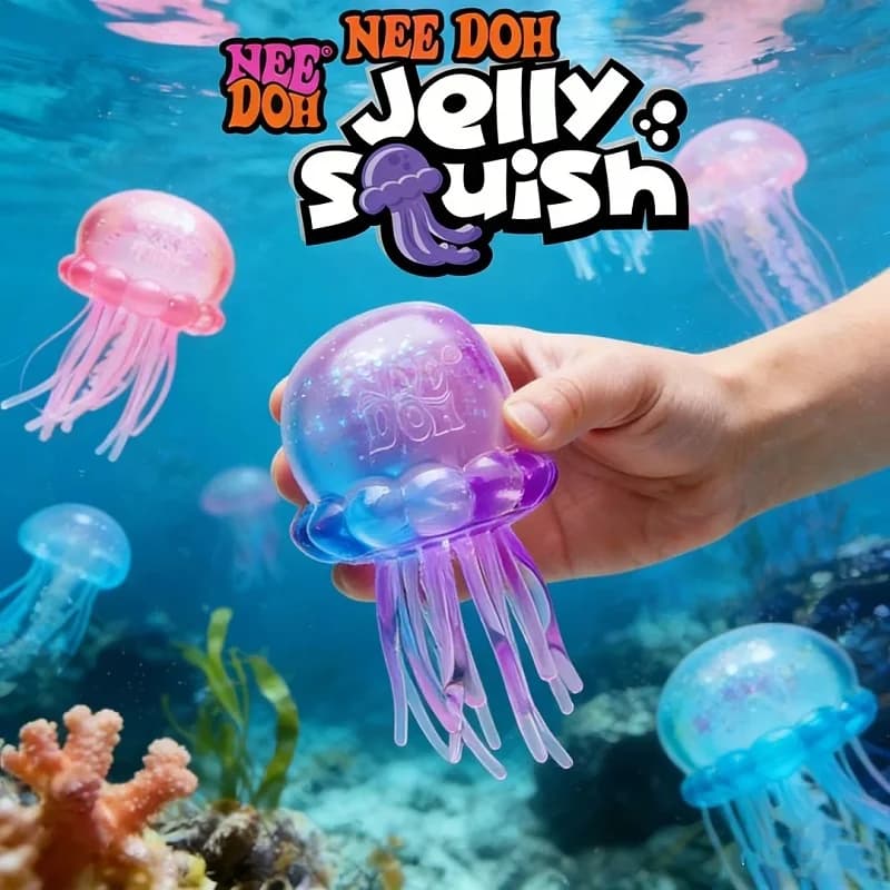 Squishy Needoh Medusa /Giocattolo da Spiaggia/Acqua/da Esterno da Spremere/Scatola a Sorpresa/ Palline Antistress a Forma di Medusa Simulata Giocattolo Antistress