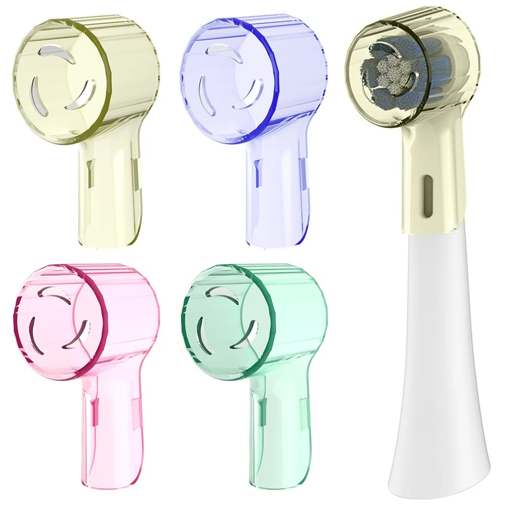 4 pieces compatible with Oral B iO electric toothbrush heads, dust cover, protective caps for all round toothbrush heads