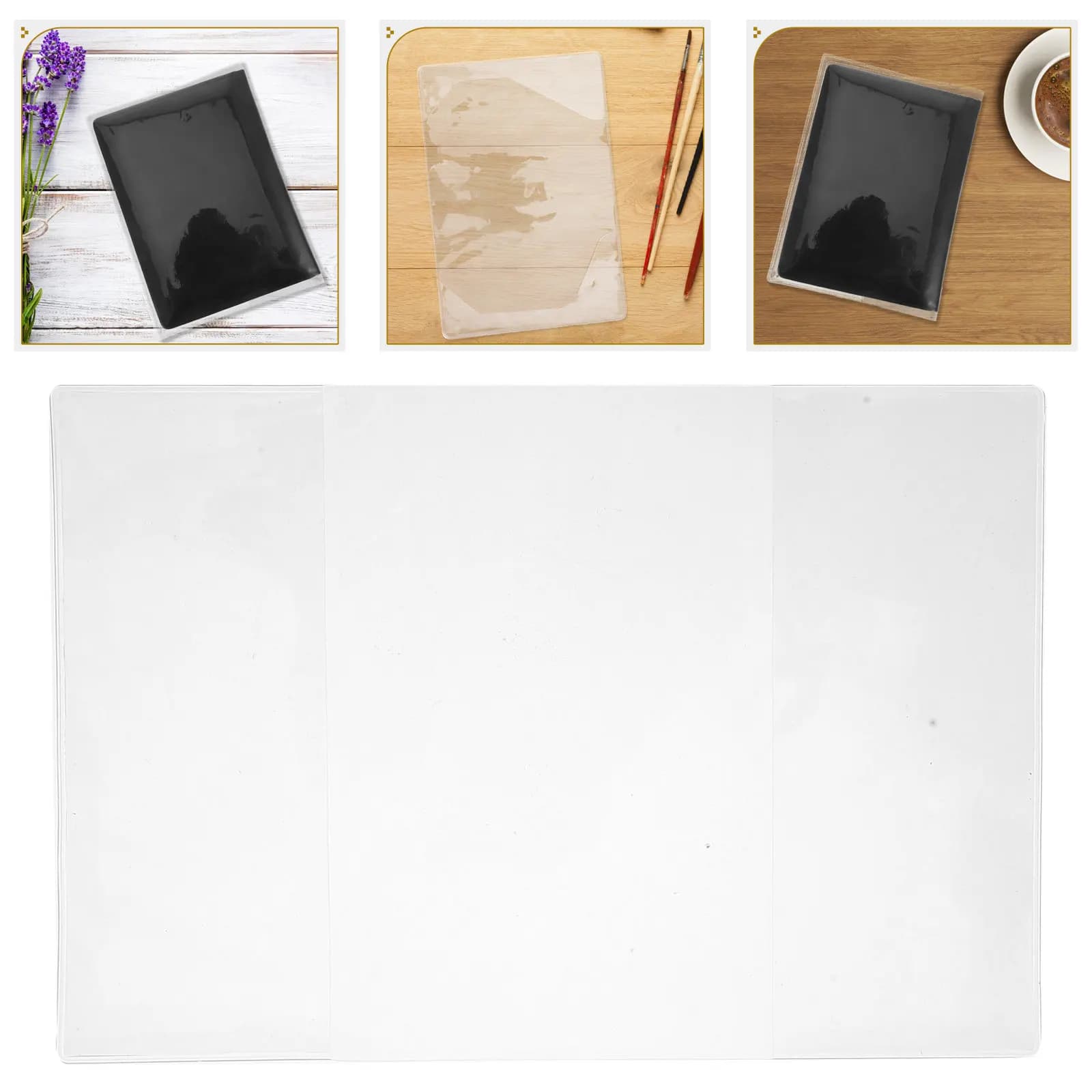 Copertina Protettiva Trasparente in PVC A6 per Libri, Antigraffio, per Planner, Raccoglitori e Quaderni a Fogli Mobili