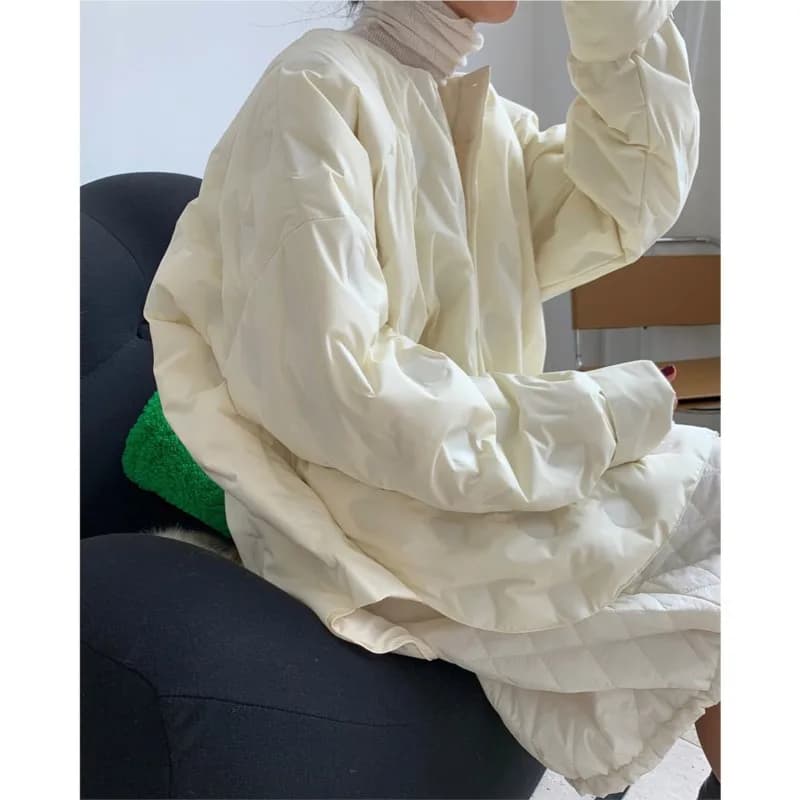 Johnature inverno pigro girocollo camicia piumino felpe in cotone 2025 nuove felpe pullover lunghe semplici allentate da donna