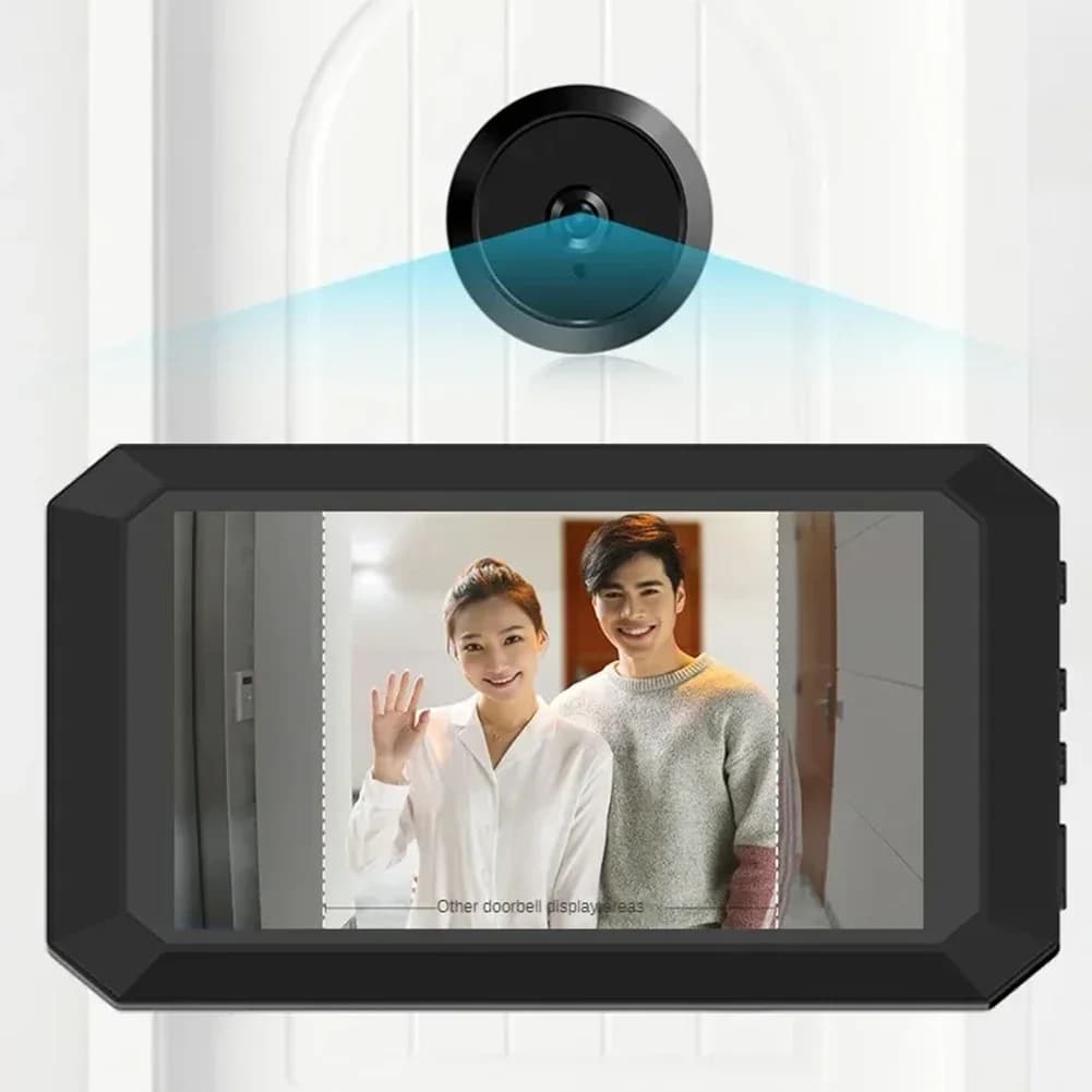 Mirino elettronico digitale Magic Eye Registrazione fotografica Spioncino per porta di sicurezza Schermo LCD da 3,97 pollici Spioncino per porta Fotocamera 1080P