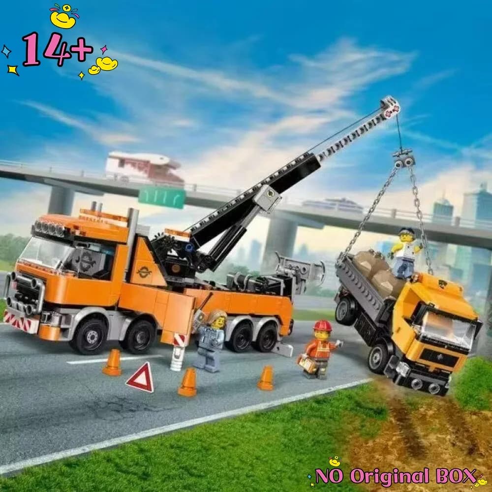 Nuovo Set di Costruzioni 2026 MOC City Series: Modellino Camion Gru a Torre Pesante, Regalo di Natale e Halloween