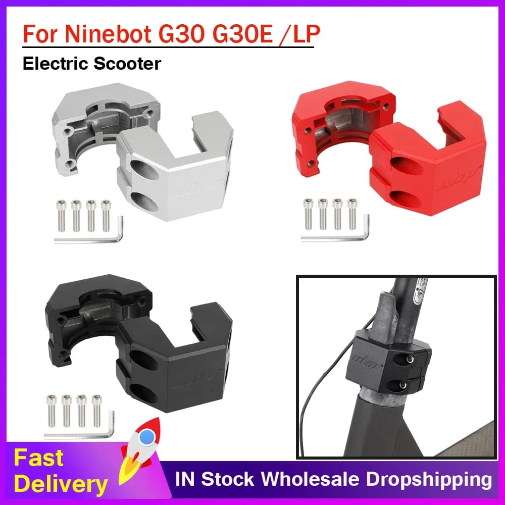 Parte di protezione di ritenzione della barra verticale in alluminio con clip pieghevole per scooter elettrico per parti della staffa pieghevole Ninebot Max G30 G30LP/E