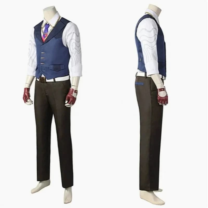 Costume Cosplay Anime Valorant Chamber, Gilet, Camicia, Pantaloni, Accessori per Halloween, Carnevale, Feste, Natale