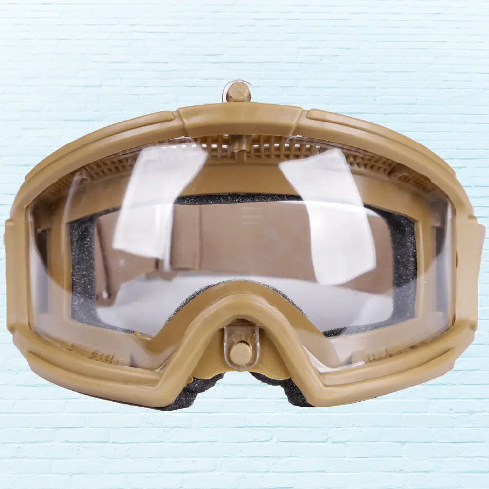 Occhiali Militari Color Sabbia, Occhiali Protettivi per Sport all'Aperto, Occhiali da Sci, Occhiali di Sicurezza per Giochi CS