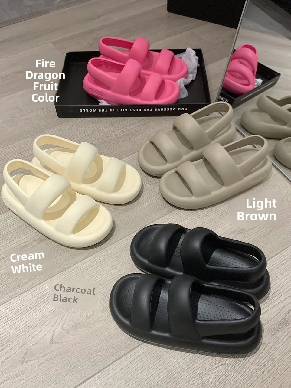 Sandali Estivi Casual da Donna con Suola Piatta, Comodi Sandali da Spiaggia in EVA alla Moda, Versatili, con Tacco Basso, Stile Romano, Slip-On