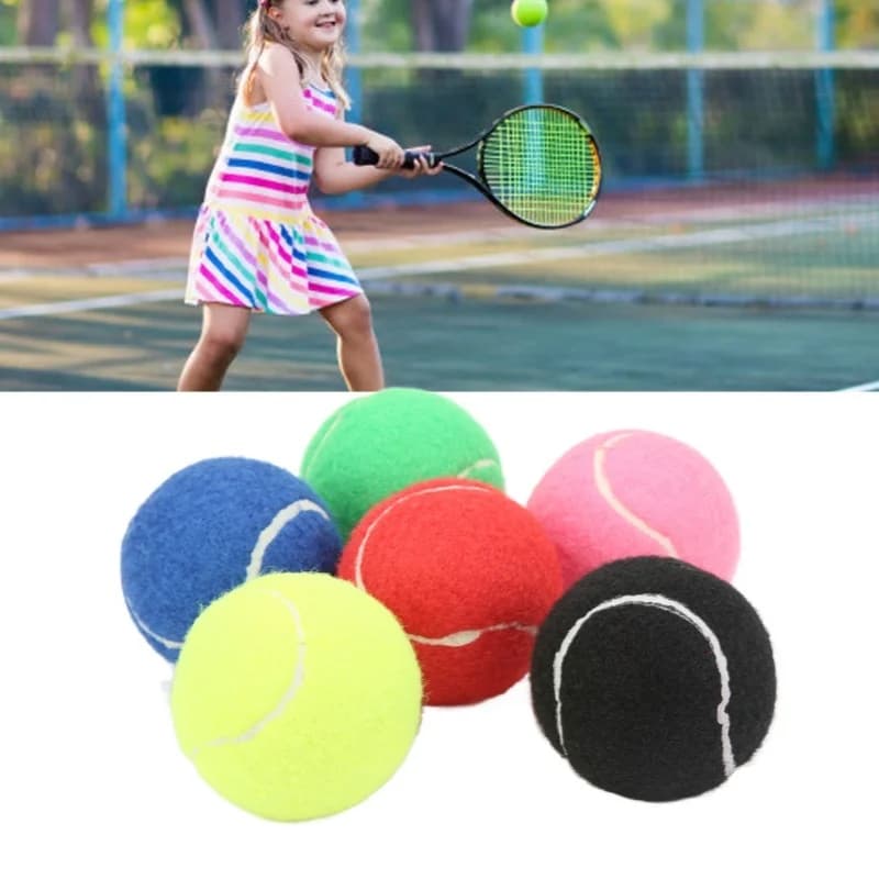 Set di 6 palline da tennis multicolori in cashmere e gomma per allenamento nei club e per l'allenamento giovanile