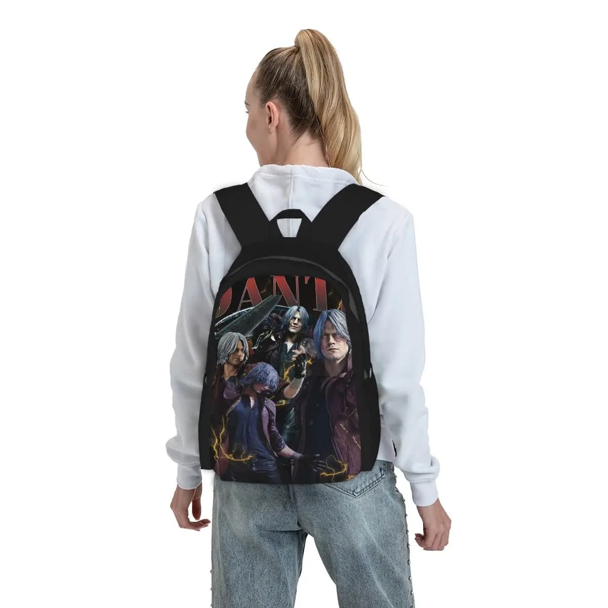 Zaino Limited Dante Devil May Cry per ragazzi e ragazze, borsa per libri, borsa da scuola per bambini, borse a tracolla per computer per uomini e donne