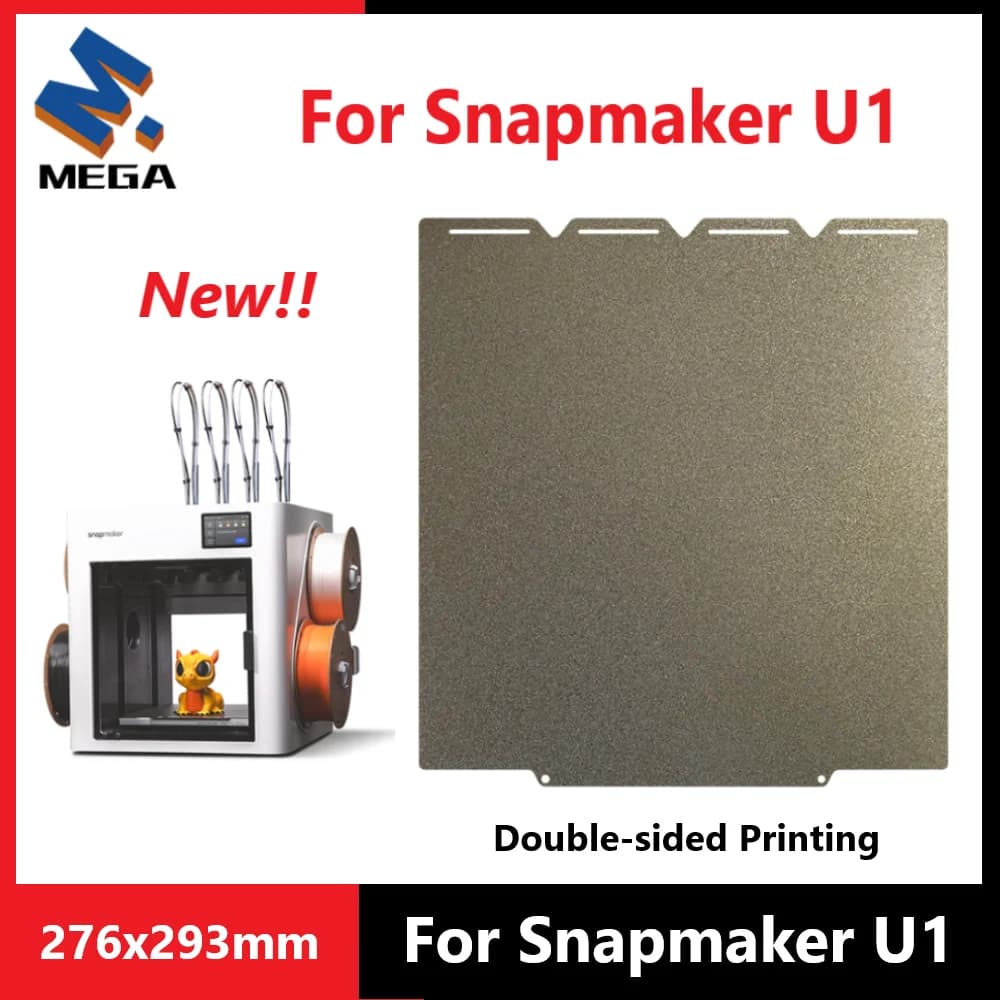 PEI 276x293mm Double Face Printing Plate for Snapmaker U1, for heated platform 3D Printer Snapmaker