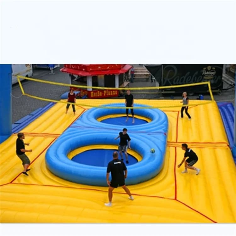 Hot Selling Plato PVC Material Inflatable Volleyball Pitch Volleyball Field Inflatable Volleyball Court for Students Training