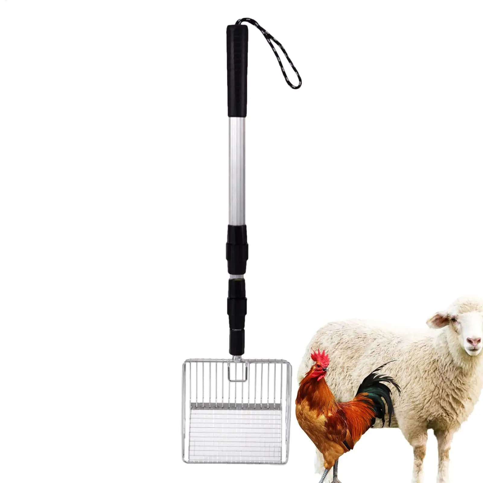 Stretchable Chicken Poop Scooper Cat Litter Scooper Stretchable Chicken Coop Cleaning Tools for Separating Poop and Debris