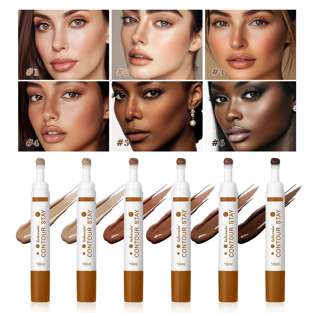 Penna Liquida per Contouring, Migliora il Contorno del Viso, Trucco Modellante, Idratante e Nutriente, Impermeabile, Contouring Liquido a Lunga Durata
