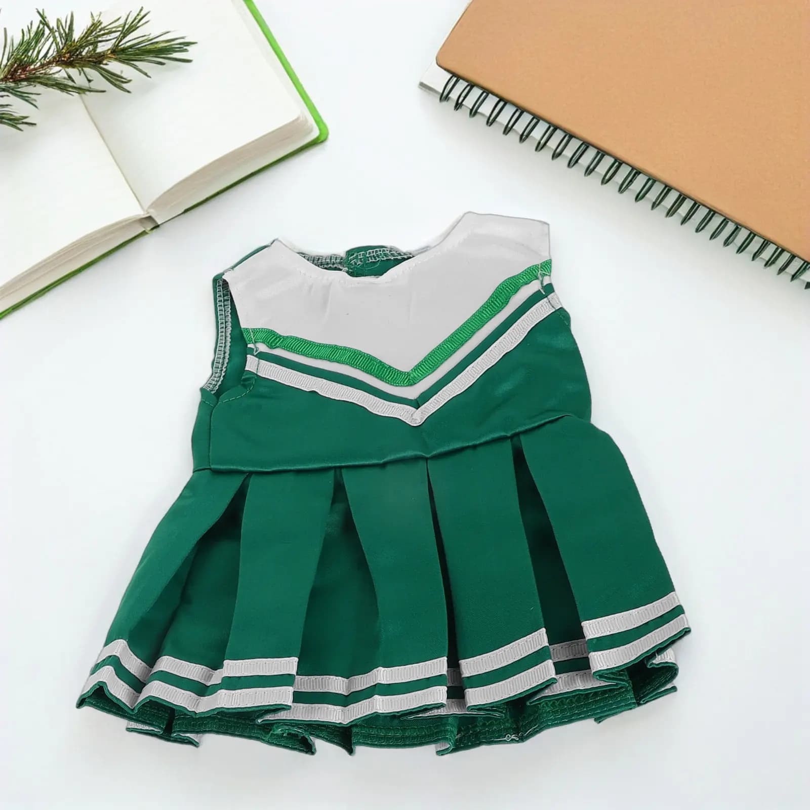Set completo da cheerleader con pon pon, calzini e gonna a strati, abbigliamento da cheerleading da 18 pollici, accessori per travestimenti da festa
