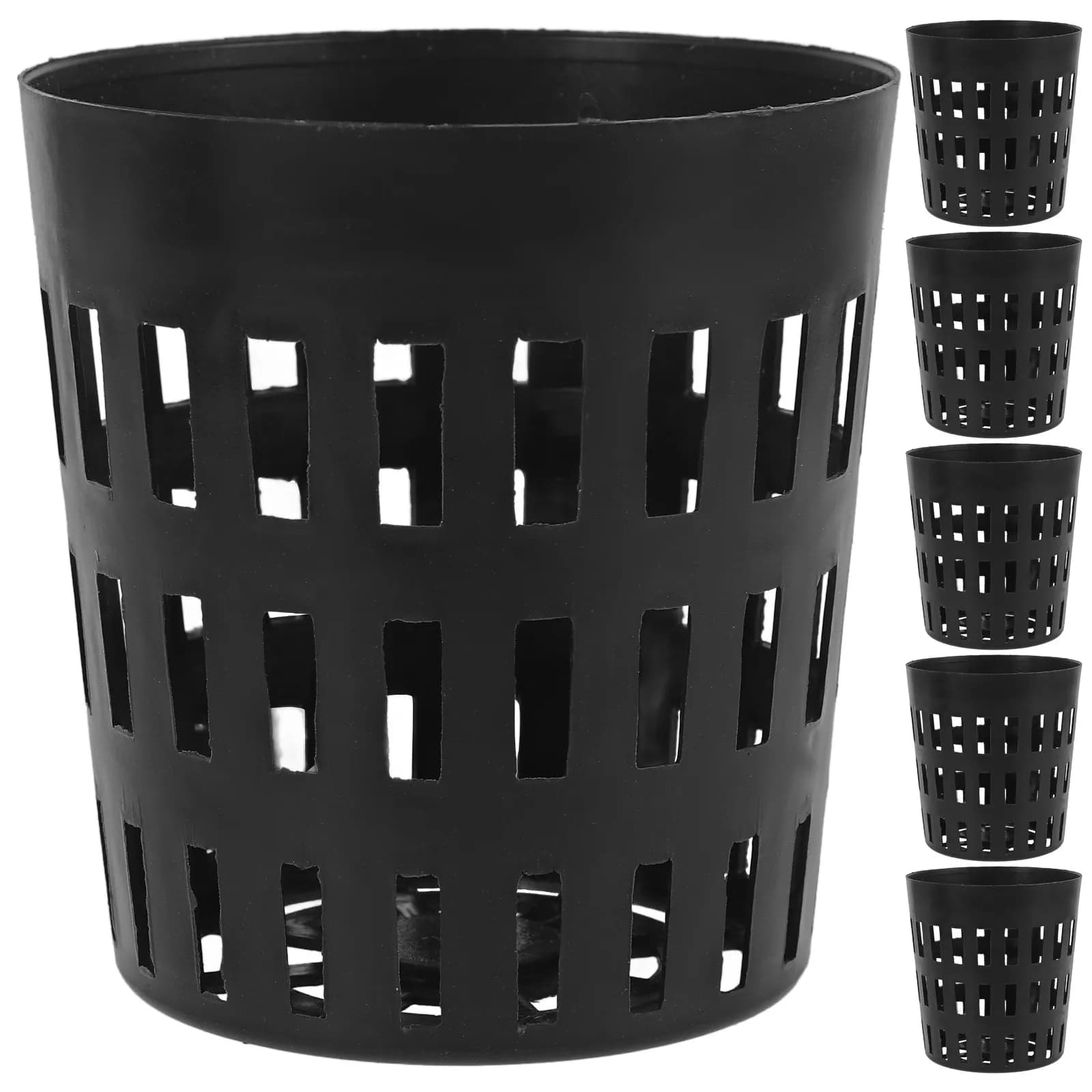 10pcs Plastic Planting Net Cups Hydroponic Mesh Pots For Garden Aquatic Cultivation Small Orchid Containers Bucket Strainer