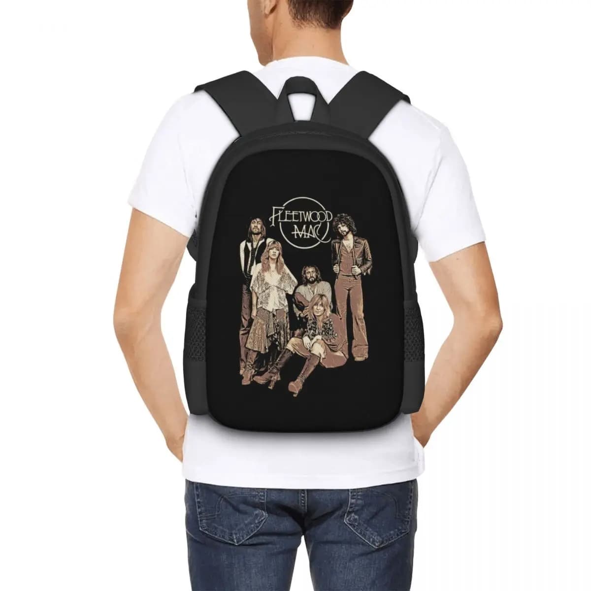 Zaino vintage Fleetwood Mac per studenti, borsa da scuola, zaino da viaggio per escursioni, per uomo e donna, borsa a tracolla alla moda