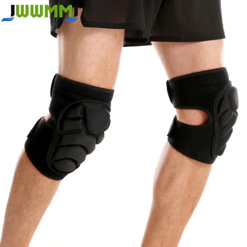 1Pair Elbow Knee Pads Brace Support for Gardening,Cleaning,Volleyball,Anti Slip Collision Avoidance Kneepads with Thick EVA Foam