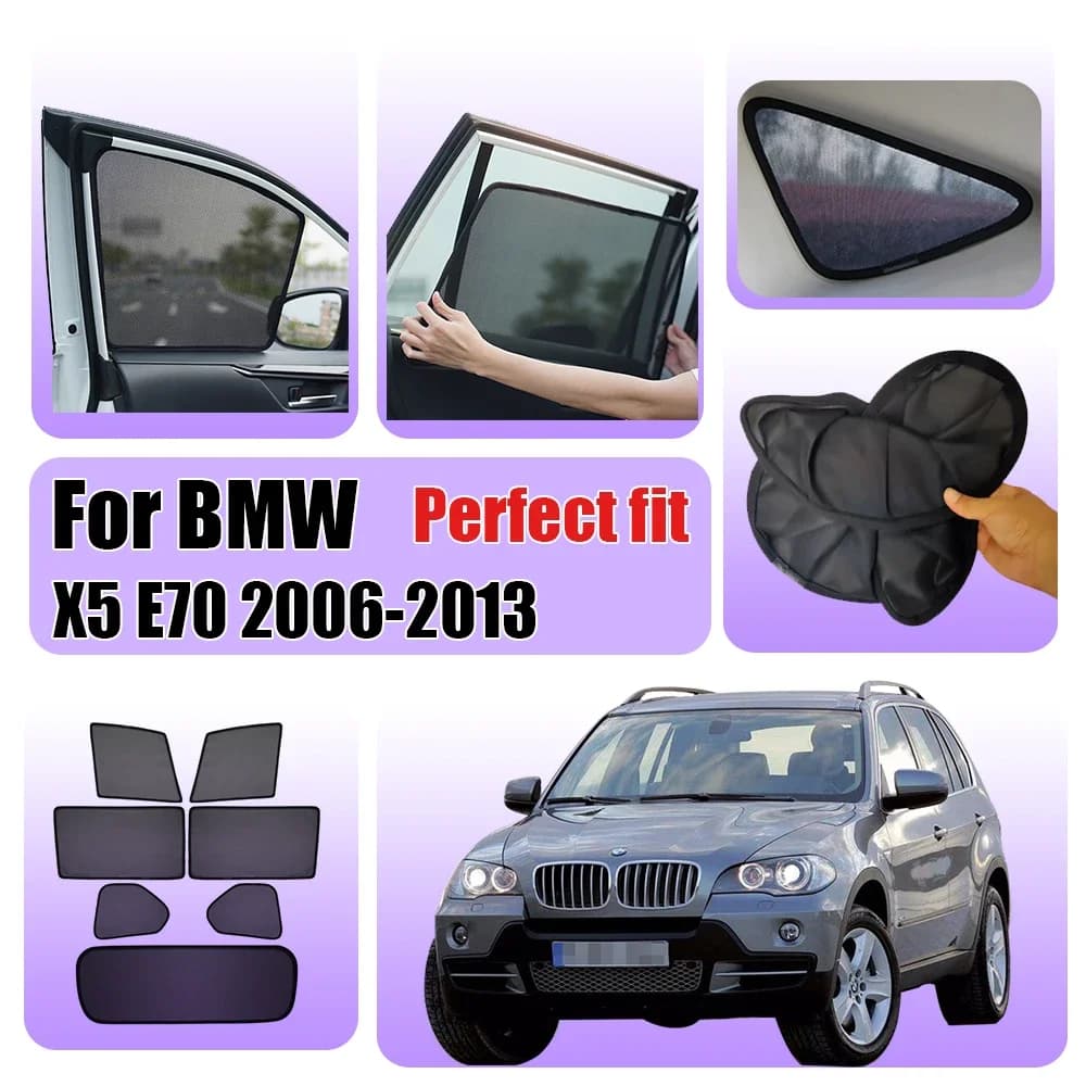 For BMW X5 E70 2006-2013 E 70 Car Front Shield Window SunShade Windshield Rear Side Window Curtain Sun Shade Visor