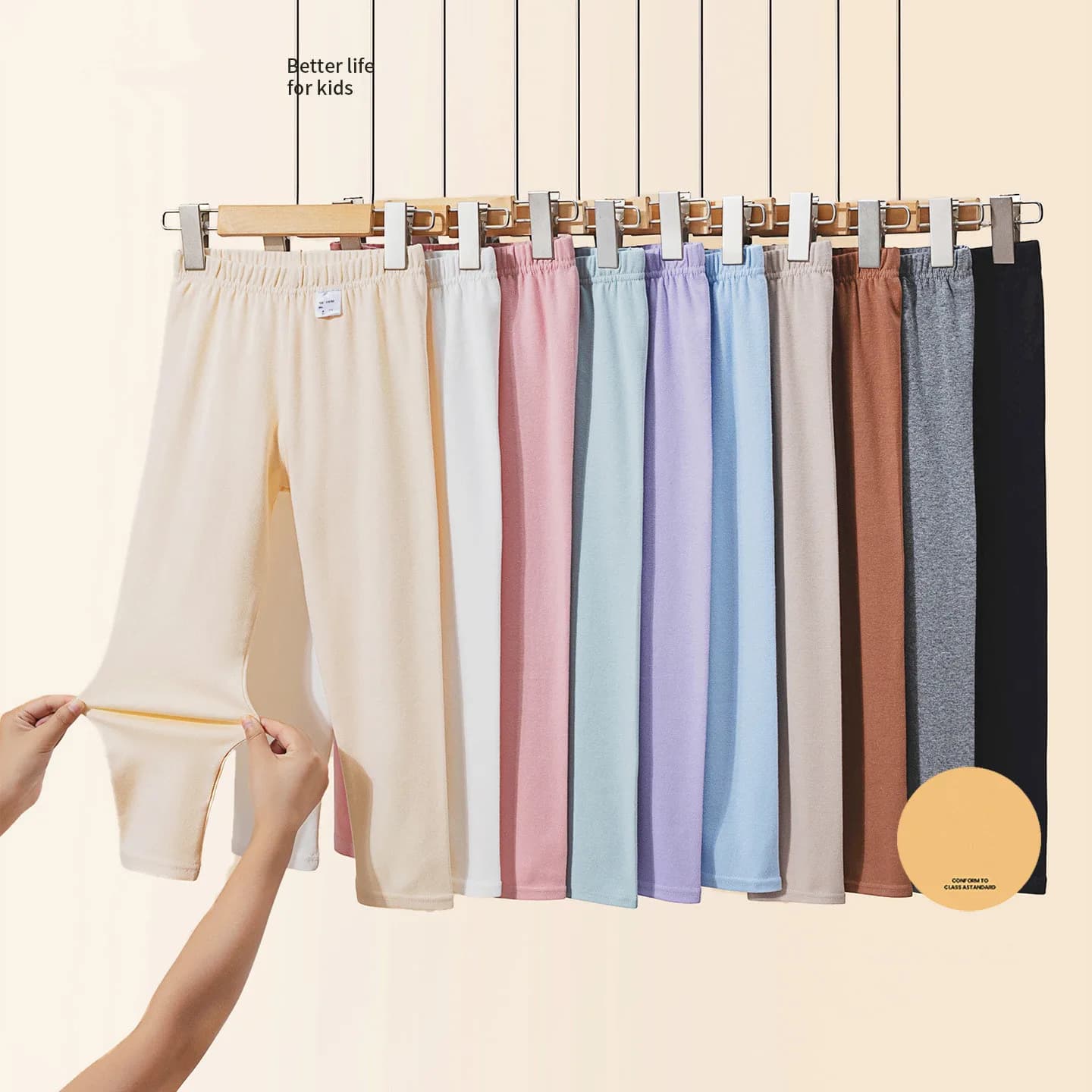 Leggings morbidi in cotone per bambini Calzamaglia sportiva elastica per ragazze autunnali Leggings per bambini Pantaloni casual da principessa Abbigliamento quotidiano scolastico